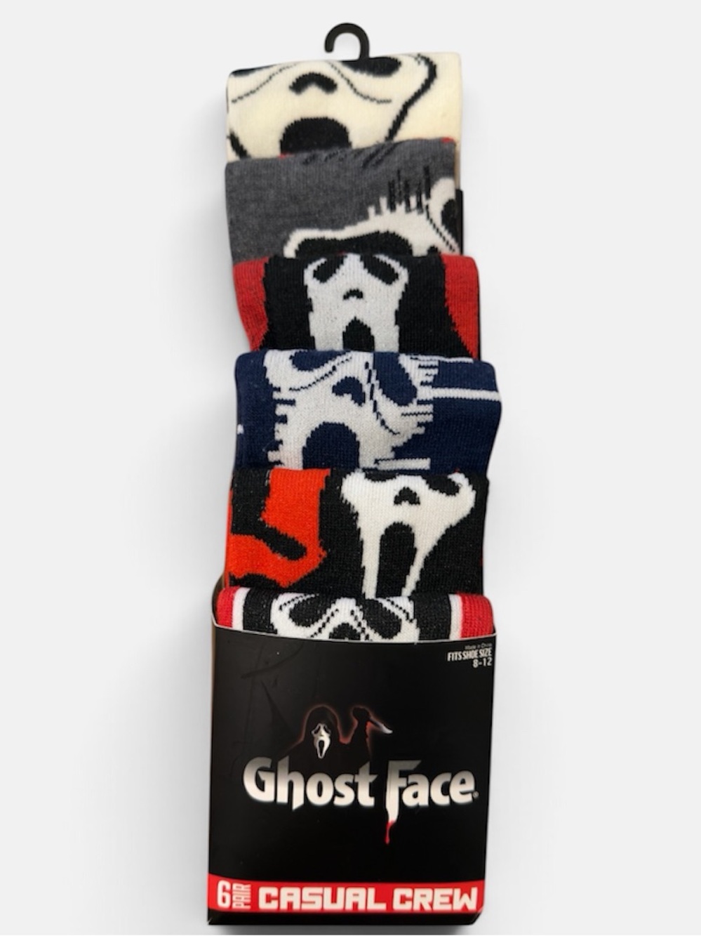 Men’s Casual Crew Socks - Ghost Face Pack